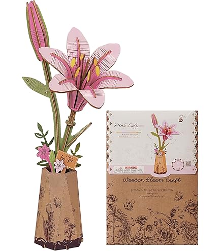 Amazon.com: ROBOTIME 3D Puzzle Sakura TW101, DIY Wooden Flower